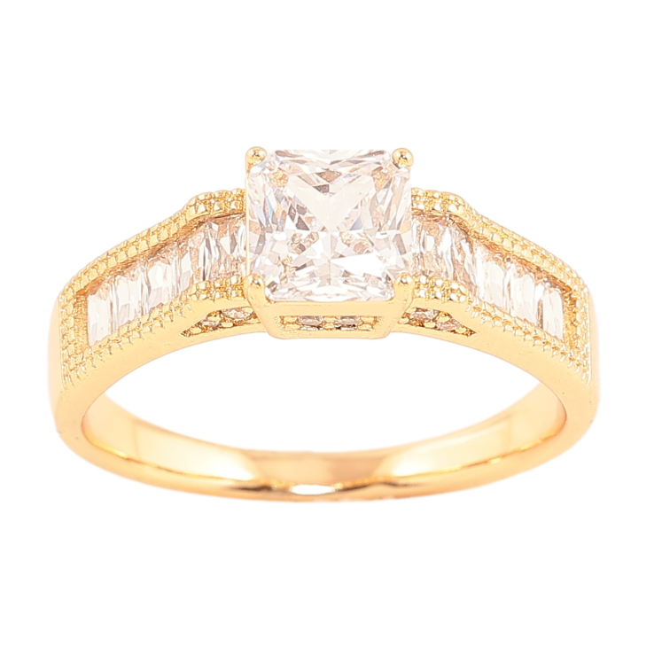 Кольцо Xuping цвет позолота 18K узор с кристаллами фото №23