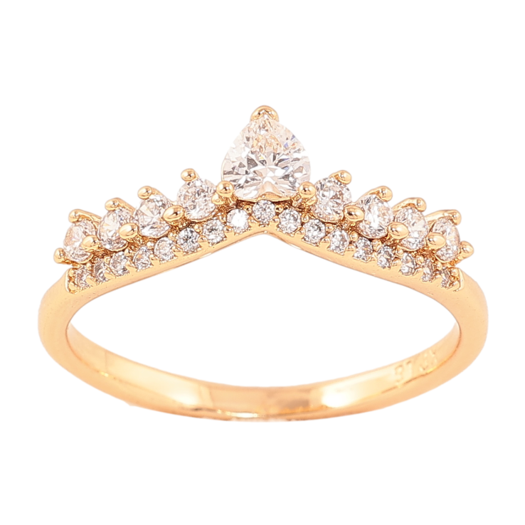 Кольцо Xuping цвет позолота 18K узор с кристаллами фото №18