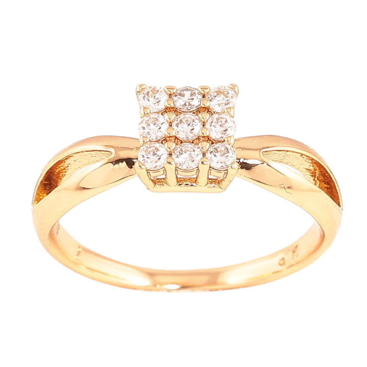 Кольцо Xuping цвет позолота 18K узор с кристаллами фото №13