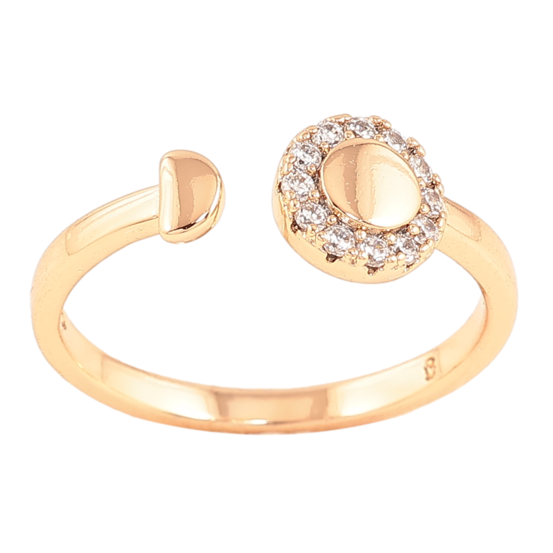 Каблучка Xuping колір позолота 18K візерунок з кристалами фото №1 Каблучка Xuping колір позолота 18K візерунок з кристалами фото №1