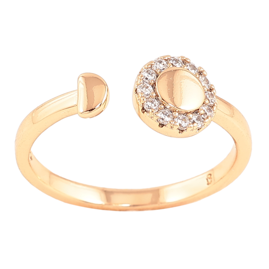 Каблучка Xuping колір позолота 18K візерунок з кристалами фото №1 Каблучка Xuping колір позолота 18K візерунок з кристалами фото №1