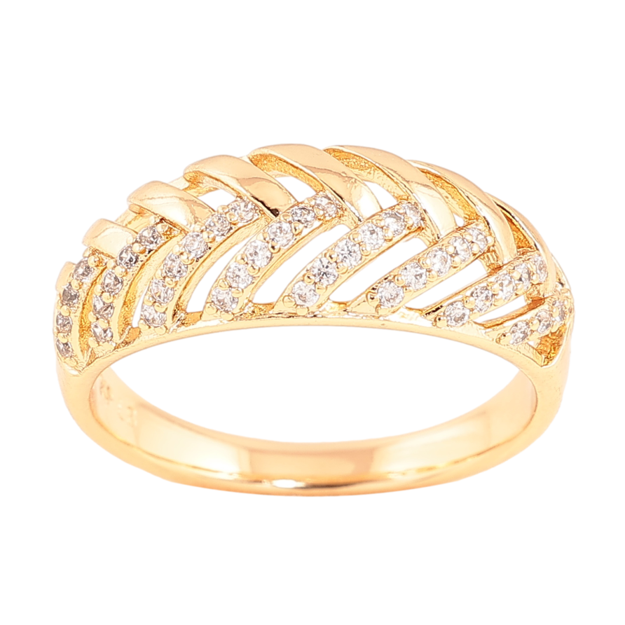 Кольцо Xuping цвет позолота 18K узор с кристаллами фото №1 Кольцо Xuping цвет позолота 18K узор с кристаллами фото №1