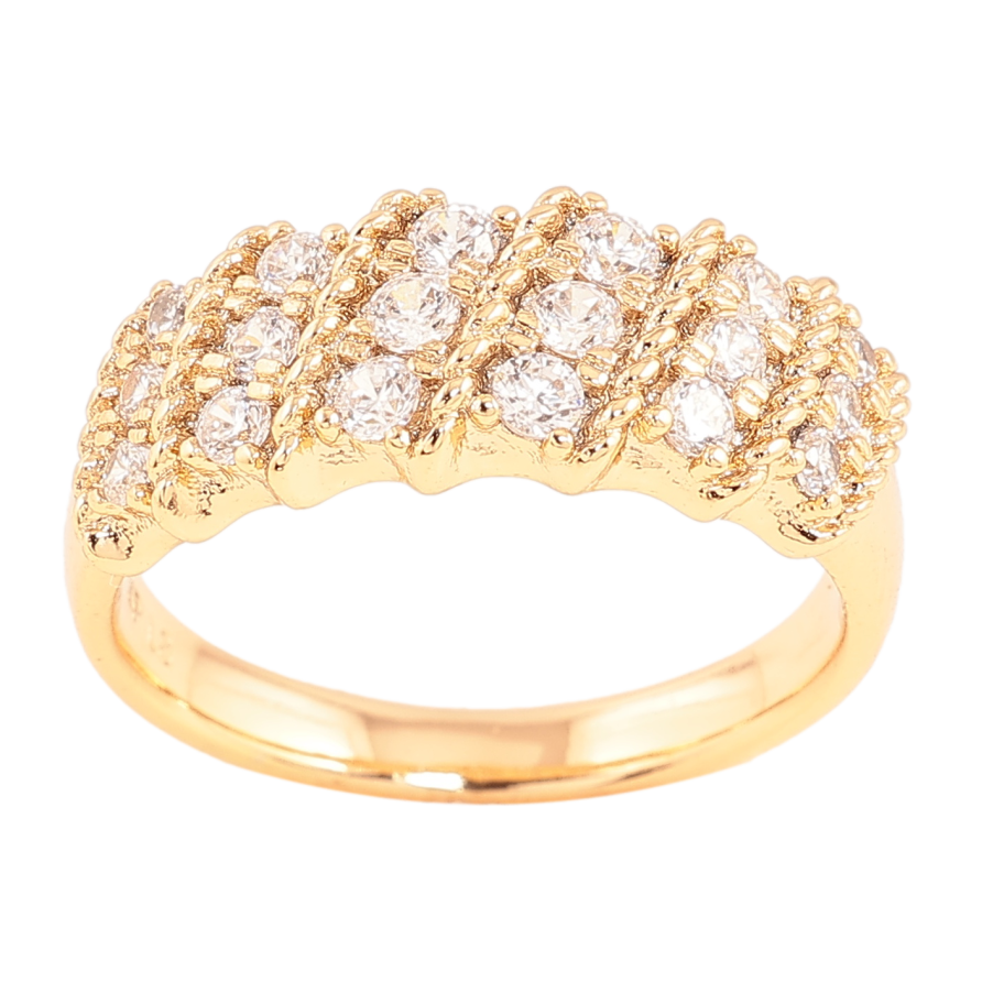 Кольцо Xuping цвет позолота 18K инкрустация кристаллами фото №1 Кольцо Xuping цвет позолота 18K инкрустация кристаллами фото №1