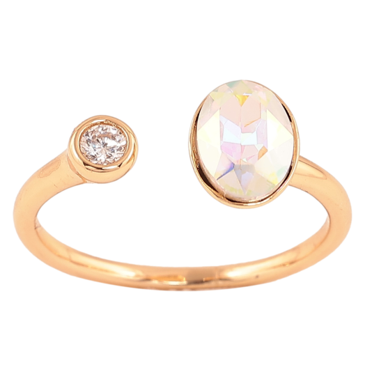 Кольцо Xuping цвет позолота 18K с кристаллами Swarovski  фото №1