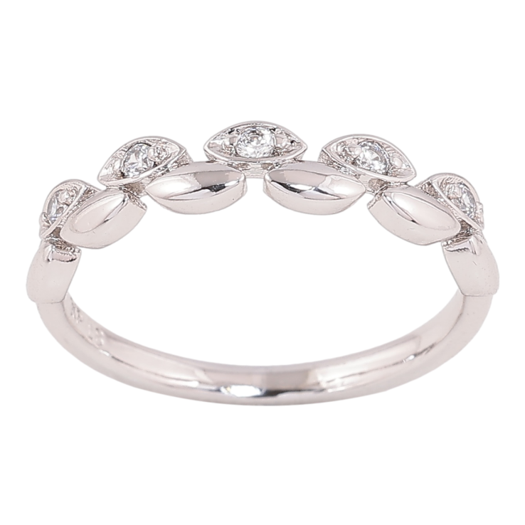 Кольцо Xuping цвет родий узор с кристаллами фото №20