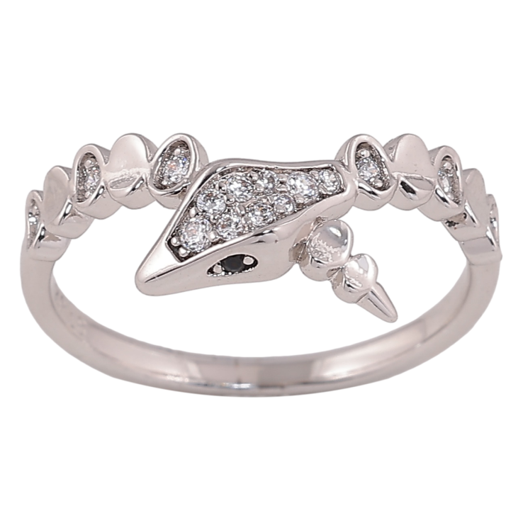 Кольцо Xuping цвет родий змея фото №18