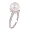 Кольцо Xuping цвет родий жемчужина фото №2