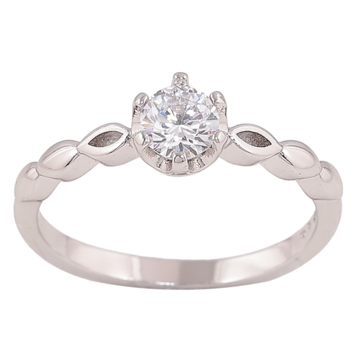 Каблучка Xuping колір родій візерунок з кристалом ø 5мм фото №13