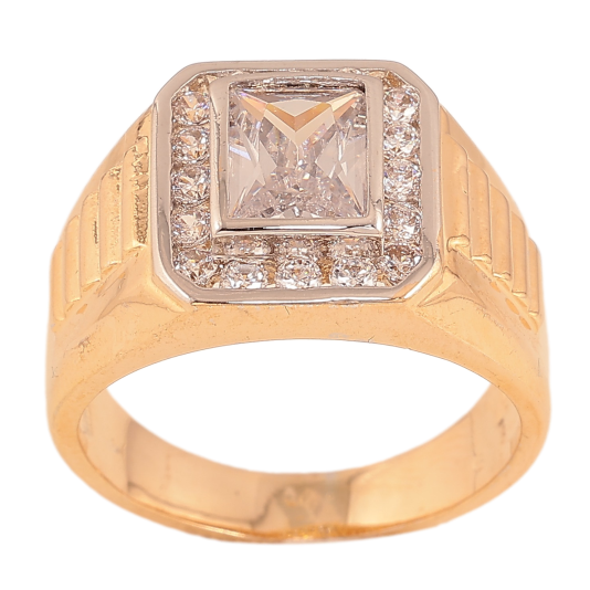 Перстень Xuping цвет Позолота 18K+Родий "Инкрустация кристаллами" фото №1