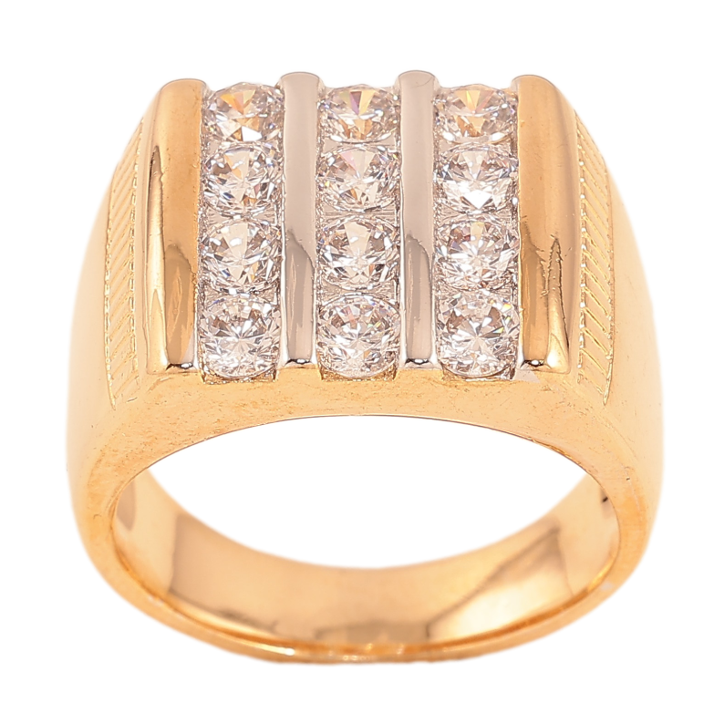 Перстень Xuping колір Позолота 18К+Родій "Інкрустація кристалами" фото №1