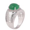 Перстень Xuping цвет родий вставка зеленый камень фото №2 Перстень Xuping цвет родий вставка зеленый камень фото №2