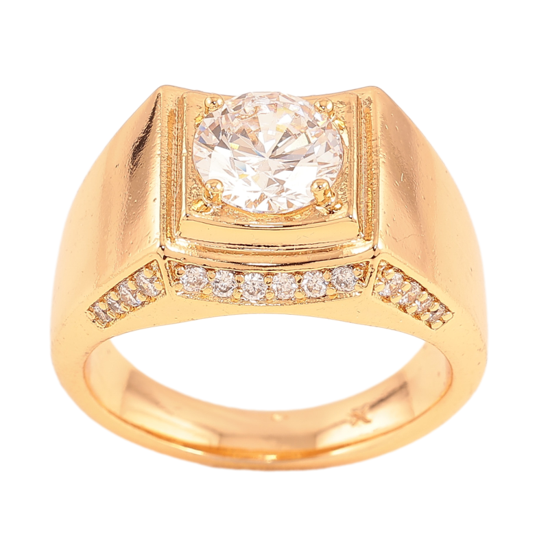 Перстень Xuping цвет Позолота 18K "Узор с  кристаллами"  фото №1