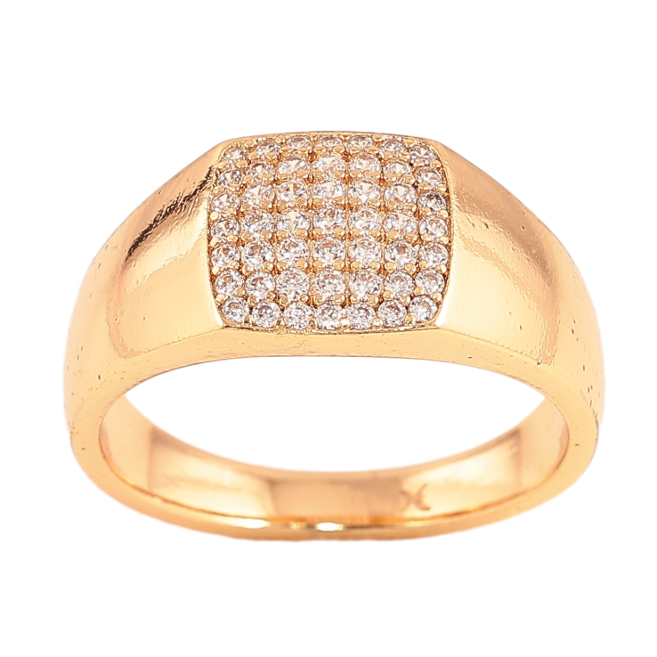 Перстень Xuping цвет Позолота 18K "Узор с инкрустацией кристаллами"  фото №12