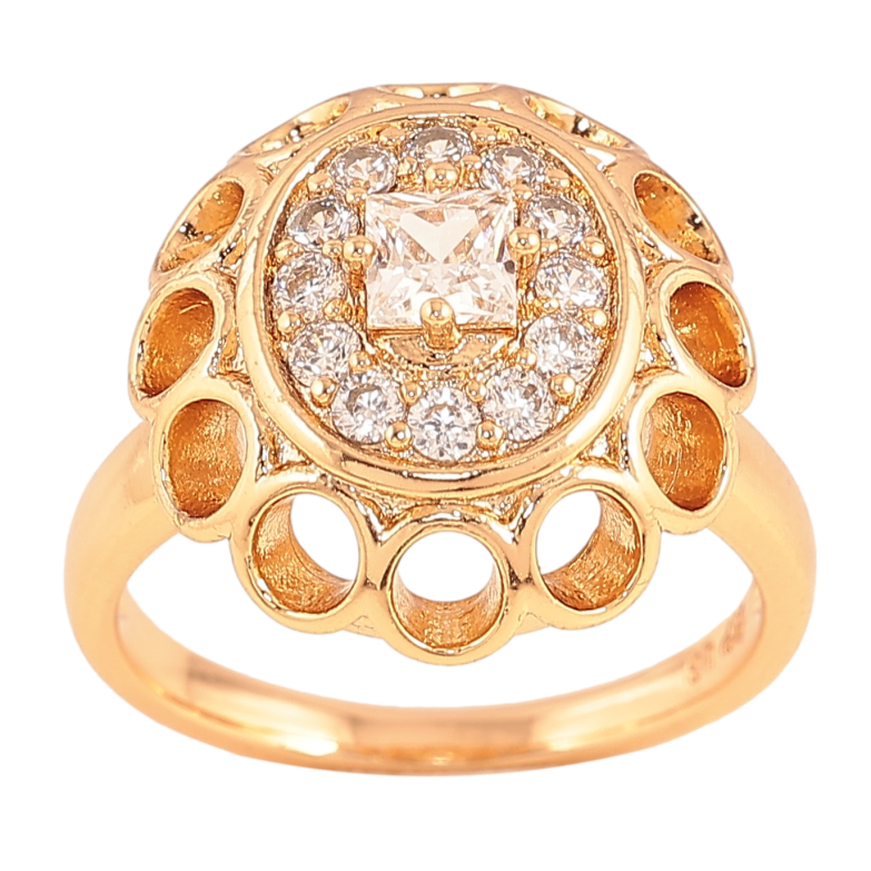 Кольцо  Xuping цвет Позолота 18K "Узор с  кристаллами"  фото №1