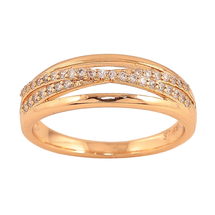 Кольцо Xuping цвет Позолота 18K "Узор с  кристаллами"  фото №6