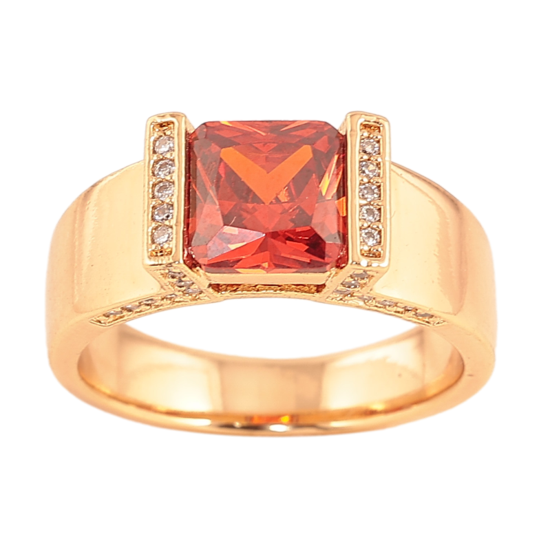 Перстень Xuping цвет Позолота 18K "Узор с  красными кристаллами"  фото №1