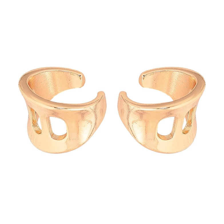 Серьги Xuping M&L цвет 18К каффы "Узор сердечки" фото №1