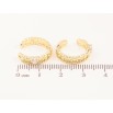 Серьги Xuping цвет Позолота 14K каффы "Узор сердечки с кристаллом" фото №2