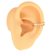 Серьги Xuping цвет Позолота 14K каффы "Узор сердечки с кристаллом" фото №3