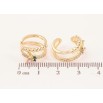 Серьги Xuping  цвет Позолота 14K каффы "Узор с цветными кристаллами" фото №2