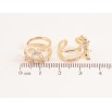 Серьги Xuping цвет Позолота 14K каффы "Узор с кристаллами" фото №2