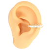 Серьги Xuping цвет Позолота 14K моно-каффа "Дорожка жемчужин" фото №3