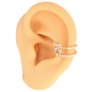 Серьги Xuping цвет Позолота 14K моно-каффа "Узор с кристаллами" На левое ухо фото №3