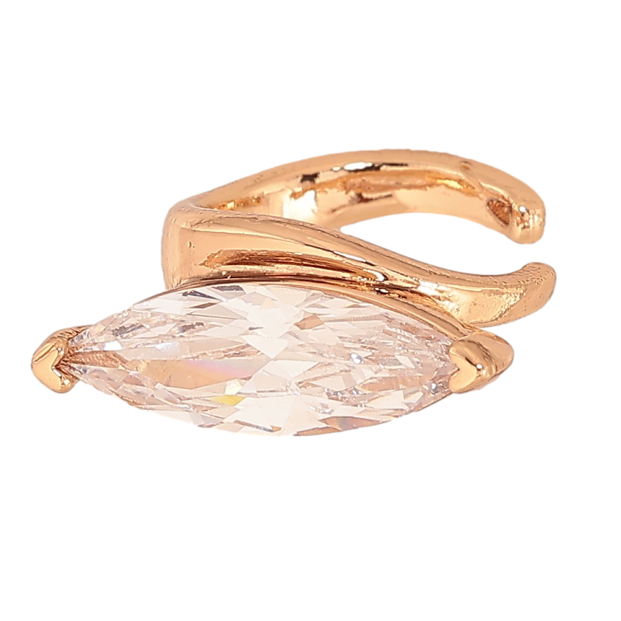 Сережки Xuping колір Позолота 18К моно-каффа "Кристал Маркіз" (1шт) фото №1 Сережки Xuping колір Позолота 18К моно-каффа "Кристал Маркіз" (1шт) фото №1