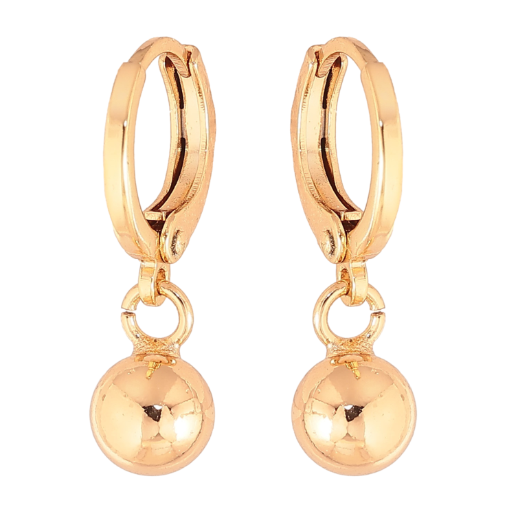 Сережки Xuping колір Позолота 18K підвіски на колечках "Кульки" ø 6мм фото №15