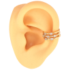 Сережки Xuping колір Позолота 18K кафи "Візерунок з кристалами" фото №3