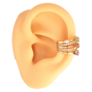 Сережки Xuping колір Позолота 18K моно-кафа "Візерунок з різнокольоровими кристалами" (1 шт) фото №3