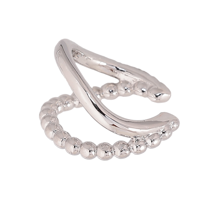 Сережки Xuping колір Родій моно-каффа "Декоративний візерунок" (1шт) фото №8