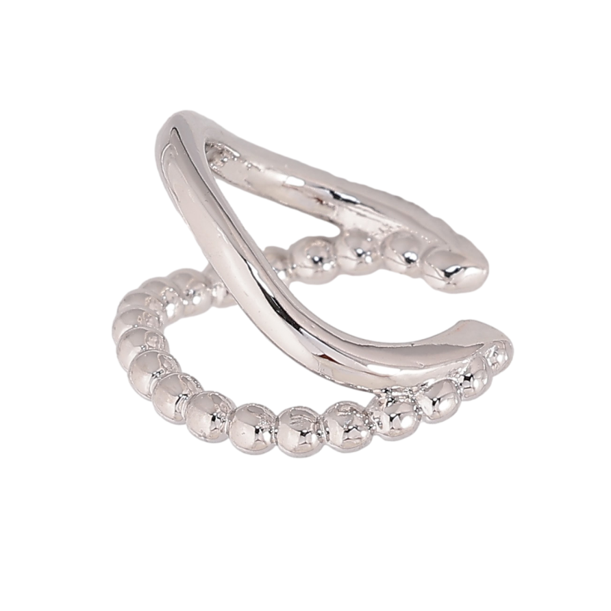 Сережки Xuping колір Родій моно-каффа "Декоративний візерунок" (1шт) фото №1