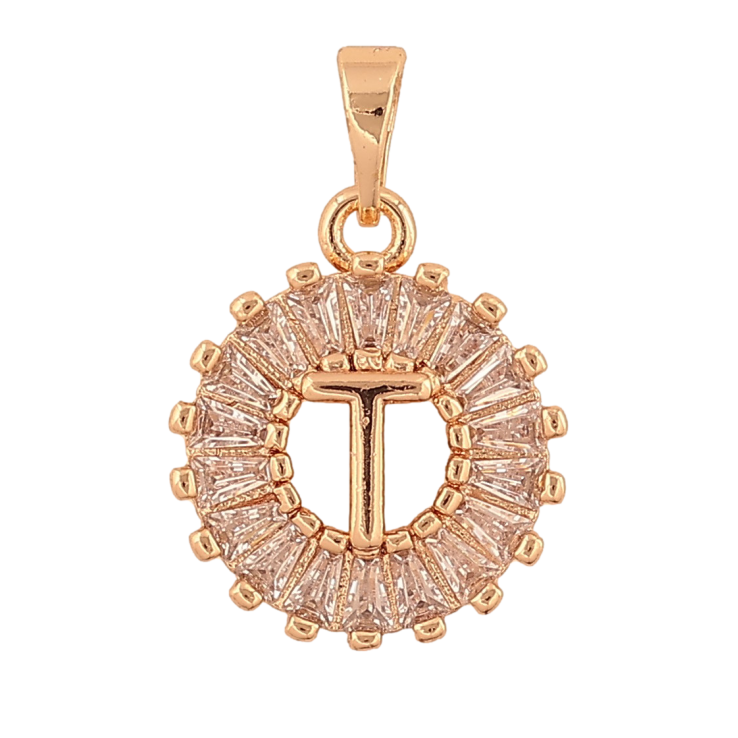 Кулон Xuping M&L колір 18K "Кристальне колечко з буквою Т" для ланцюжка до 5мм фото №21