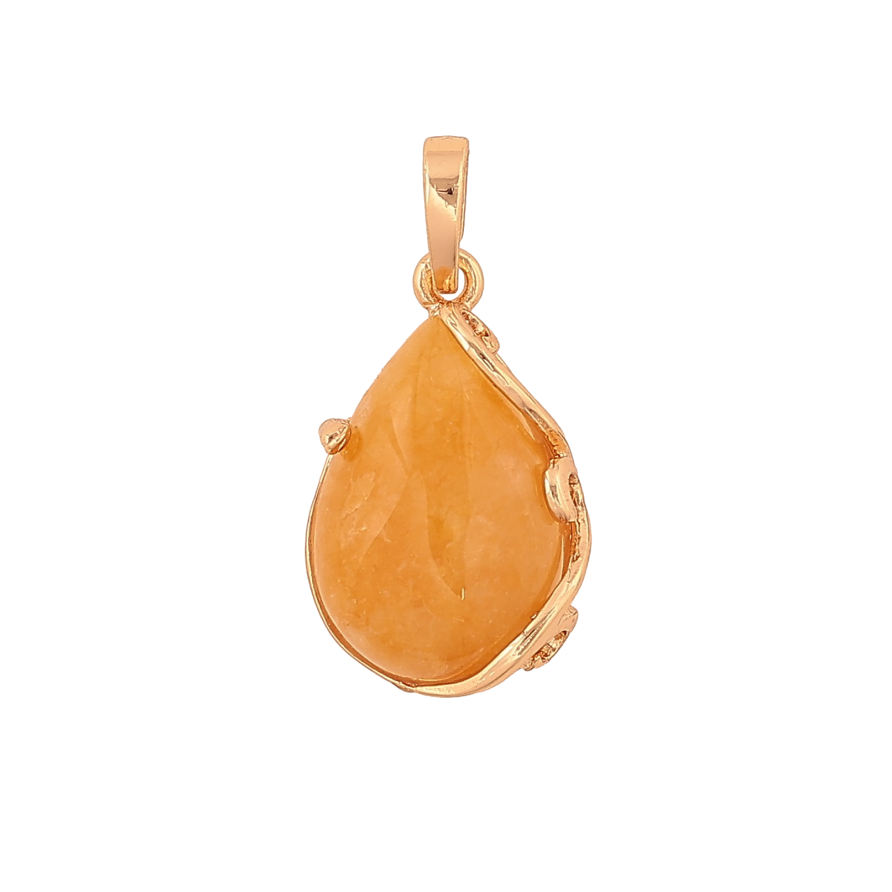 Кулон Xuping колір Позолота 18K "Крапелька з жовтим каменем" для ланцюжка до 5мм фото №1