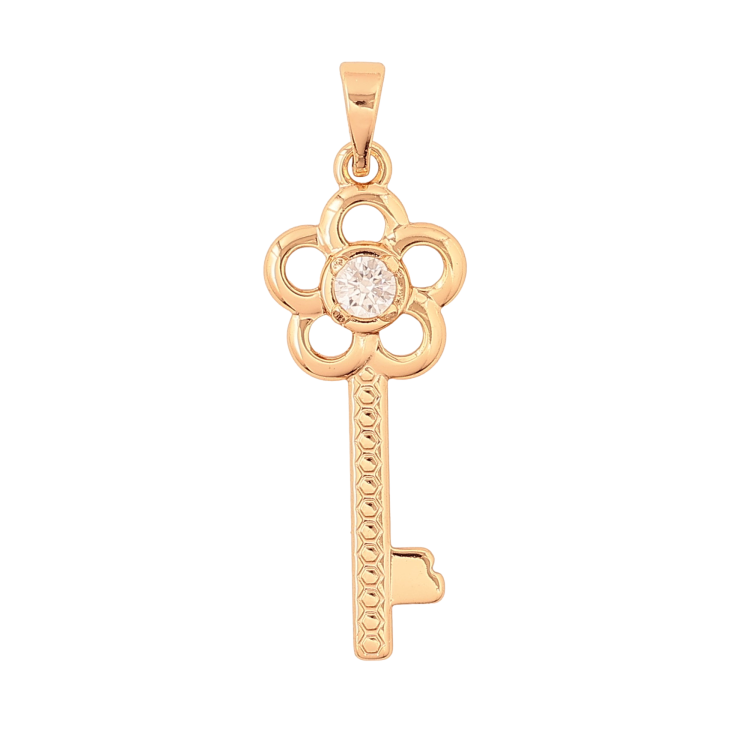 Кулон Xuping колір Позолота 18K "Ключик з кристалами" для ланцюжка до 5мм фото №19