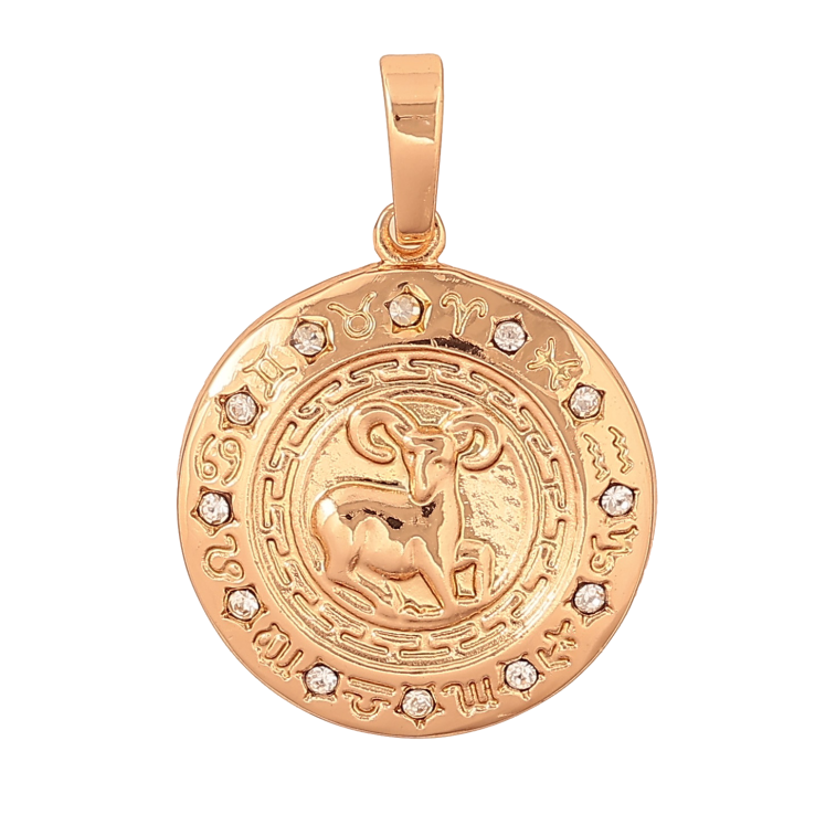 Кулон Xuping колір Позолота 18K "Знак Зодіаку Овен" для ланцюжка до 6мм фото №8