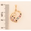Кулон Xuping колір Позолота 18K "Серце з різнокольоровими кристалами" для ланцюжка до 5мм фото №2