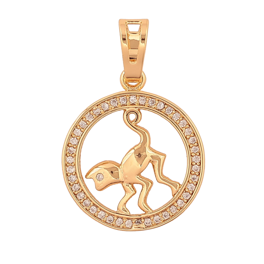 Кулон Xuping колір Позолота 18K "Мавпочка" для ланцюжка до 5мм (Залитий камінь!) фото №1