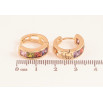 Сережки Xuping M&L колір 18K колечка "Дорожки кольорових кристалів" фото №2