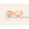 Серьги Xuping M&L цвет 18K колечки "Узор с кристаллами" фото №2