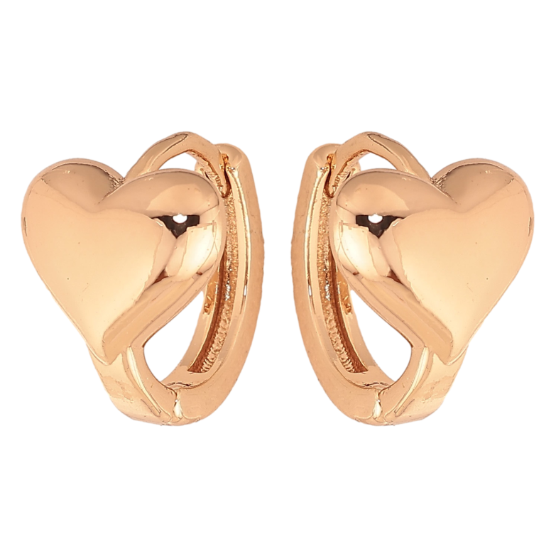 Сережки Xuping M&L колір 18K колечка "Сердечка" фото №1 Сережки Xuping M&L колір 18K колечка "Сердечка" фото №1