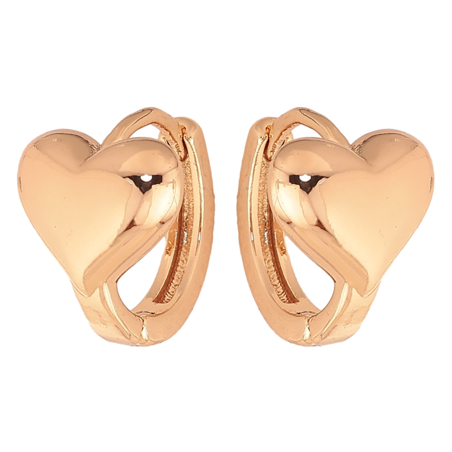 Сережки Xuping M&L колір 18K колечка "Сердечка" фото №1