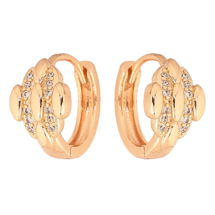 Сережки Xuping M&L колір 18K колечка "Візерунок з кристалами" фото №22 Сережки Xuping M&L колір 18K колечка "Візерунок з кристалами" фото №22