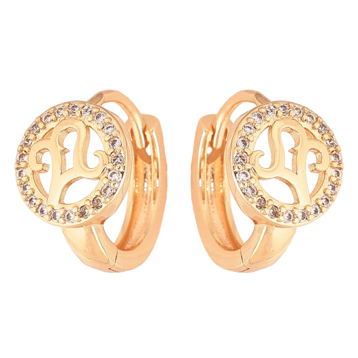 Сережки Xuping M&L колір 18K колечка "Візерунок з кристалами" фото №17 Сережки Xuping M&L колір 18K колечка "Візерунок з кристалами" фото №17