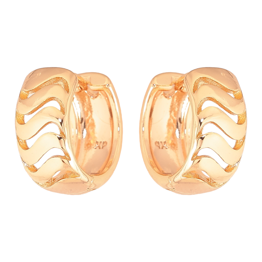 Сережки Xuping M&L колір 18K колечка "Декоративний візерунок" фото №1