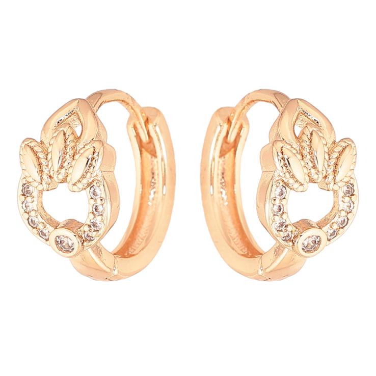 Сережки Xuping M&L колір 18K колечка "Візерунок з кристалами" фото №17