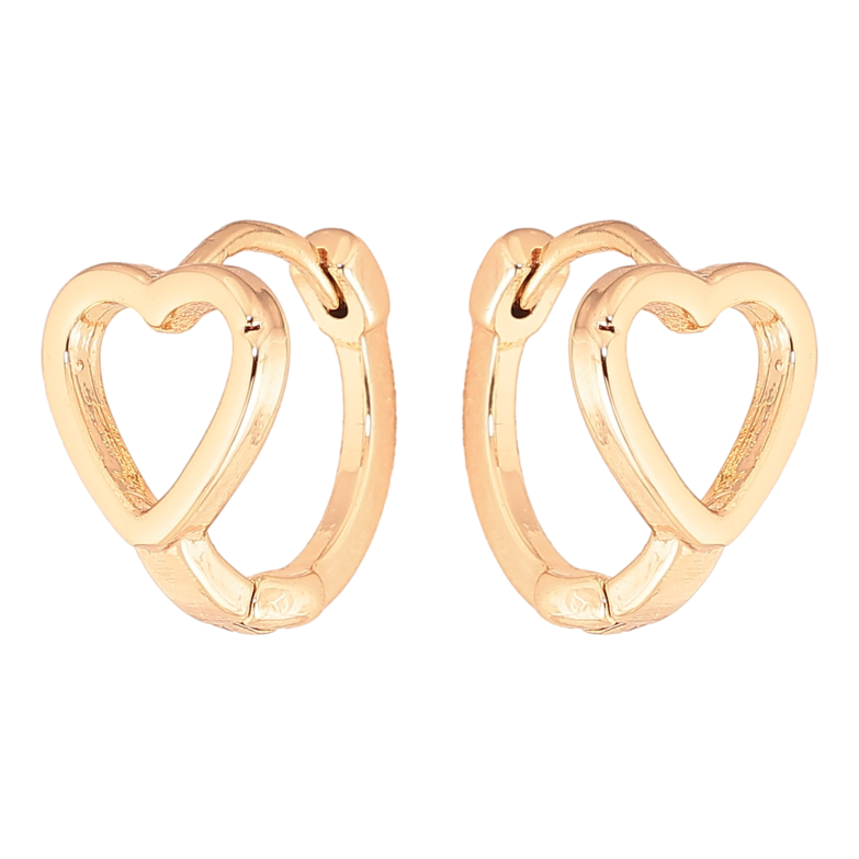 Сережки Xuping M&L колір 18K колечка "Сердечка" фото №1