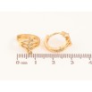 Серьги Xuping M&L цвет 18K колечки "Узор с кристаллами" фото №2
