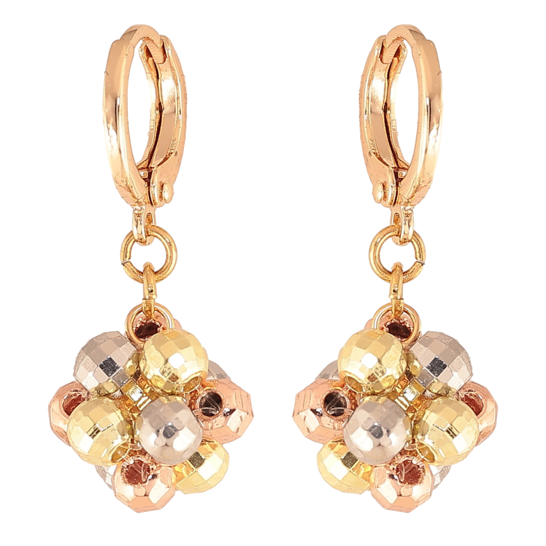 Сережки Xuping M&L колір 18К+14К+РО+Родій підвіски на колечках "Кульки з намистин" фото №1 Сережки Xuping M&L колір 18К+14К+РО+Родій підвіски на колечках "Кульки з намистин" фото №1